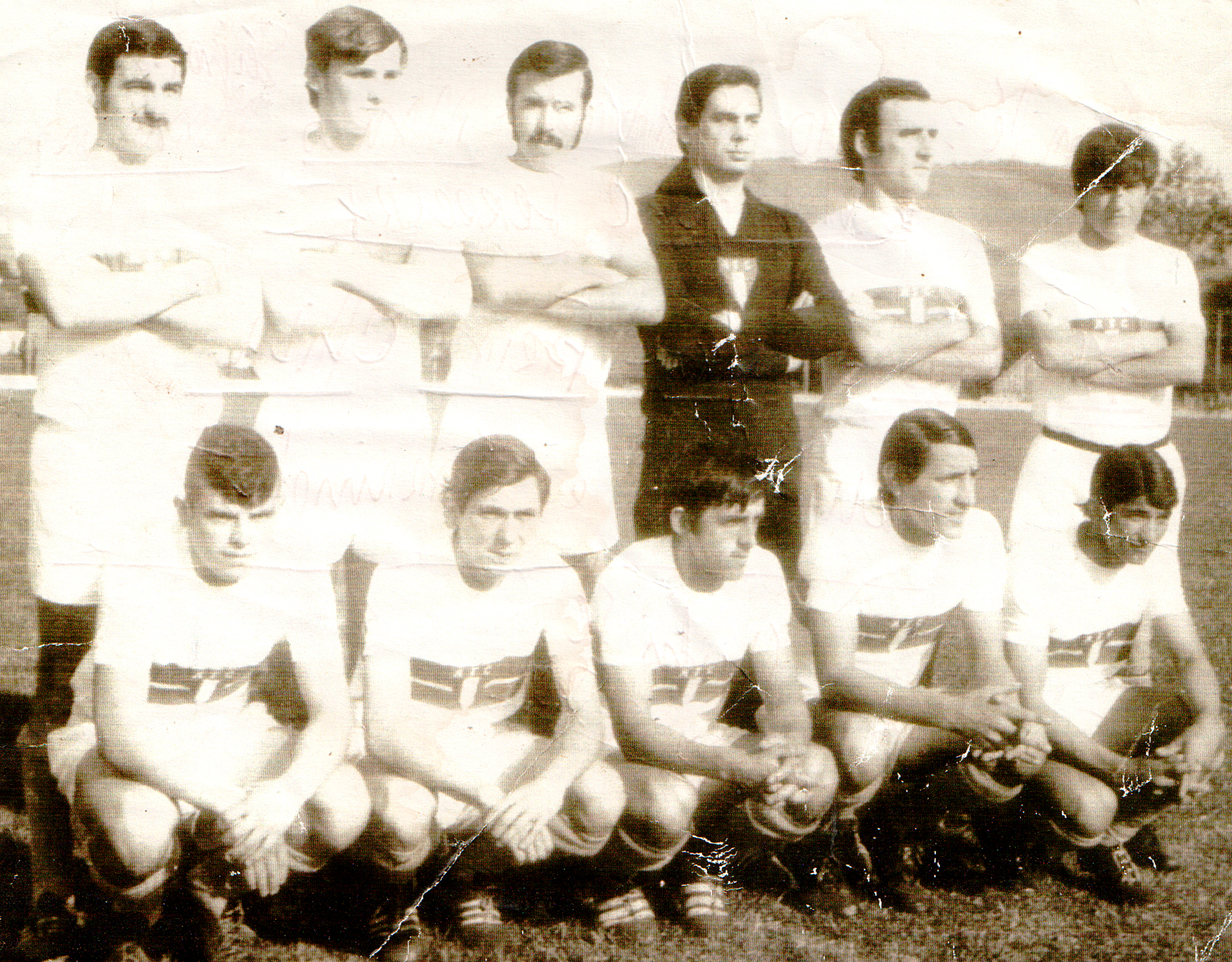 Imagem retratada grandes jogadores de futebol do vale do iguaçu nos anos 70
