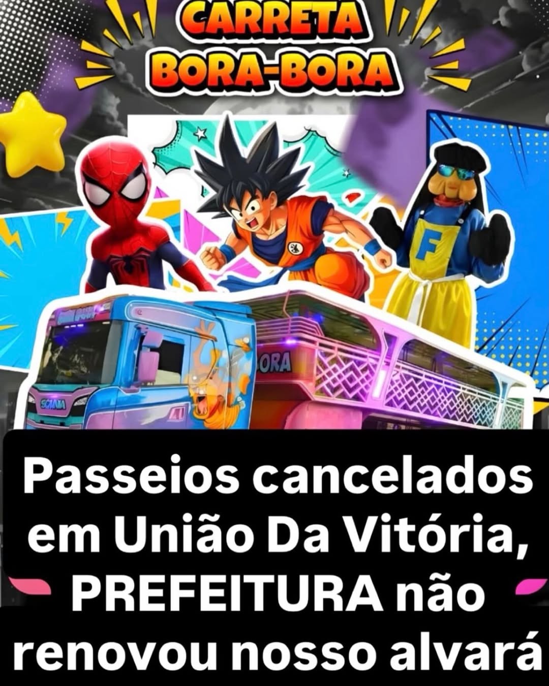 Prefeitura se pronuncia sobre alvará de circulação da Carreta Bora Bora
