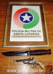 Arma de Fogo é apreendida  pela Polícia Militar de Porto União