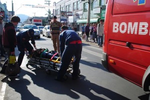 Pedestre é atropelada na área central de União da Vitória