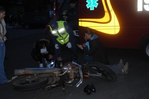 Acidente fere motociclista no centro de União da Vitória
