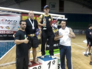Rafael Vidal no pódio em primeiro lugar