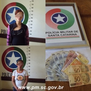 Policia Militar de Porto União: Acusadas de furto são presas