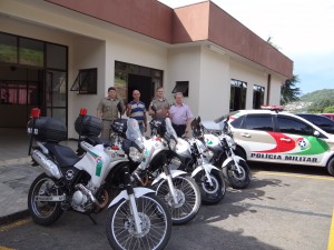 Polícia Militar de Porto União reforça frota com novas motos