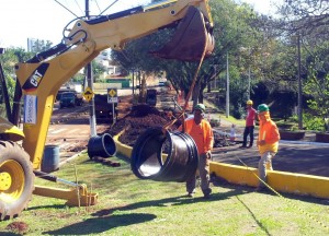 A Companhia de Saneamento do Paraná (Sanepar) tem  221 obras em andamento em todas as regiões do Paraná. Sistema Tibagi, ampliação do sistema de água. Foto: Ike Stahlke/Sanepar