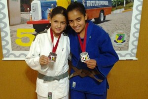 Judocas Solange de Mello e Lais Dalagnol (Foto: Divulgação/PMB)