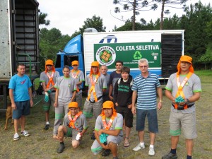 Equipe da Coleta seletiva com Sidnei Cieslak