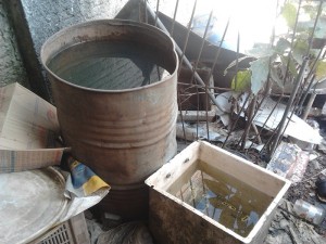 Criadouro onde foi encontrada larva do Aedes aegypti nesta semana