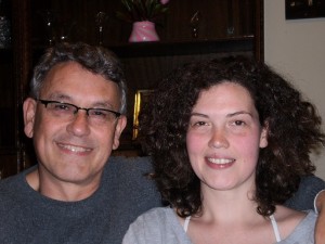 Delbrai Augusto Sá e sua filha Nina Rosa