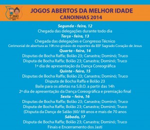Programação Jogos Melhor Idade