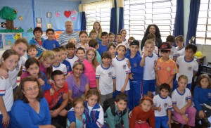 Secretário José Pedro Walck em visita a Escola de São Domingos