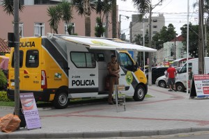 Unidade Móvel da PM chegou à cidade há dois meses (Foto: Bruna Kobus)