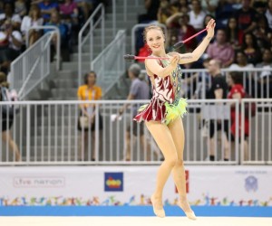 Angelica Kvieczynski durante apresentação individual classificatória.Coliseu de Toronto. Jogos Pan Americanos de Toronto, Canadá. 18/07/2015. Foto: Saulo Cruz/Exemplus/COB