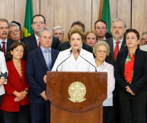 Brasília - DF, 11/05/2016. Presidenta Dilma Rousseff durante declaração à imprensa. Foto: Roberto Stuckert Filho/PR