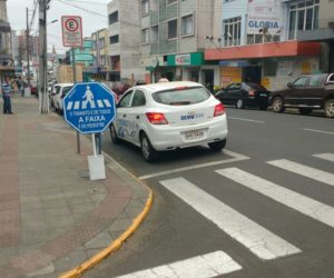 Campanha chama a tenção de condutores no centro da cidade