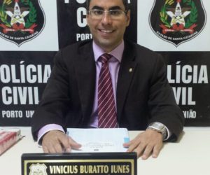 Delegado, Vinicius Buratto Iunes. (Foto: Divulgação Policia Civil).