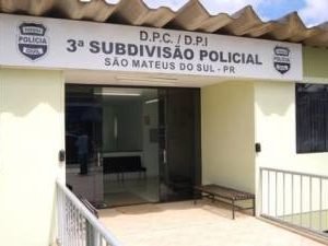 Delegacia da Policia Civil de São Mateus do Sul. (Foto: Difusora do Xisto).