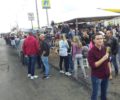 posto mallon com os manifestantes