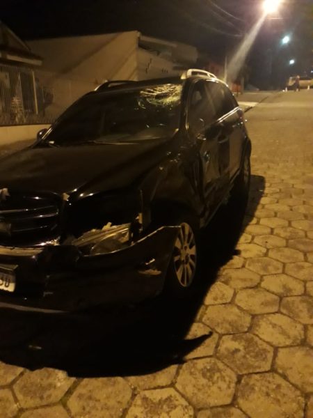 Chevrolet Captiva envolvido no acidente. (Foto: Jaqueline Castaldon).