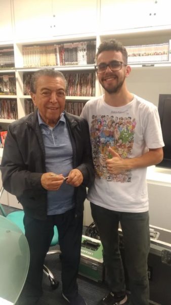 Gustavo Lorena realizou seu sonho de conhecer Maurício de Sousa, ídolo de infância
