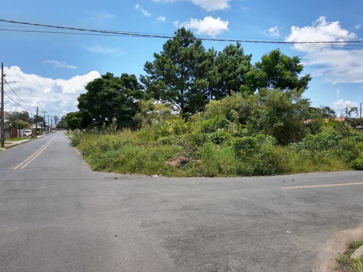 Terreno baldio no cruzamento das ruas