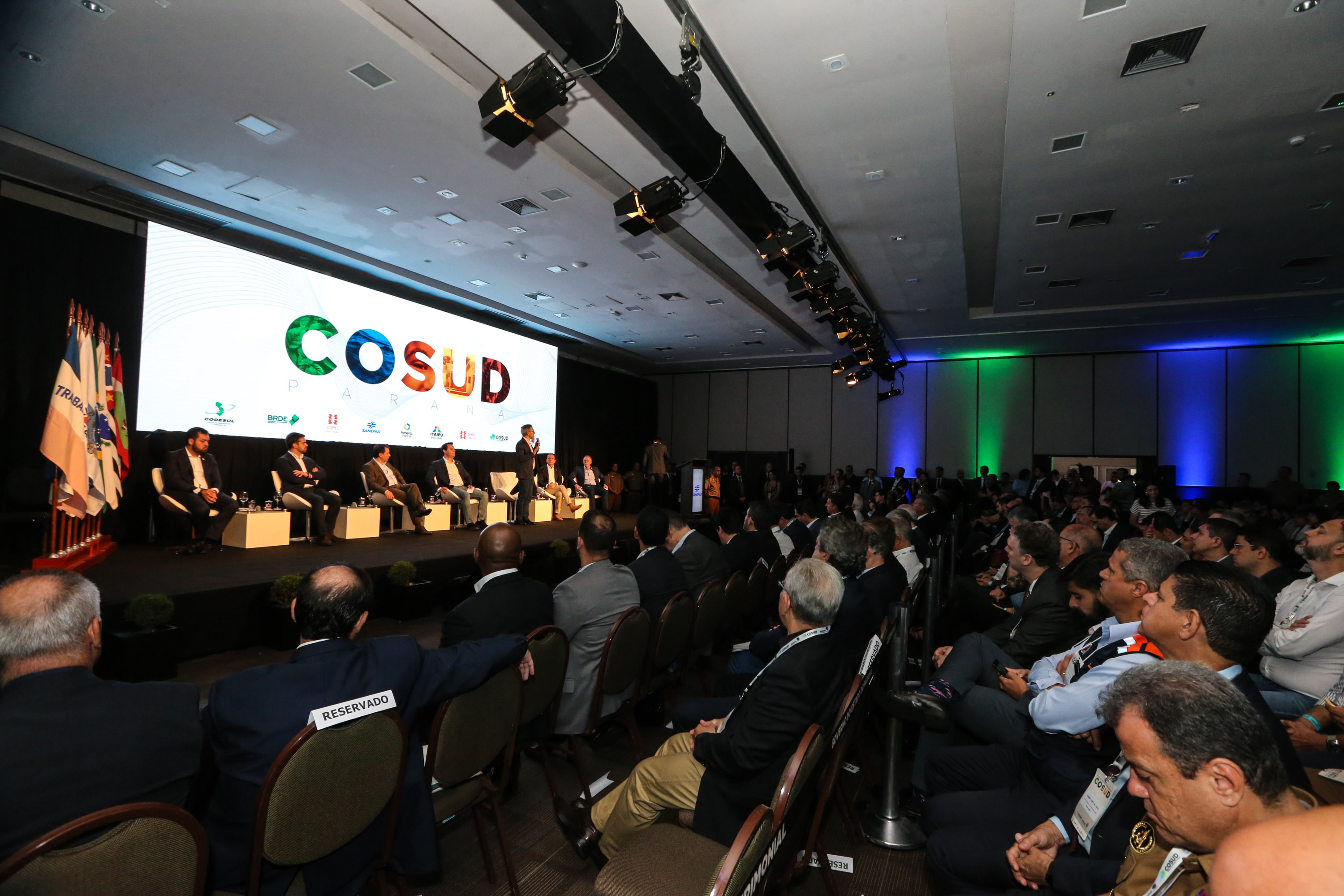 Governadores de sete estados participam neste sábado (29), em Foz do Iguaçu, do sexto encontro do Consórcio de Integração Sul e Sudeste (Cosud). O encontro acontece no Hotel Wish.    29/02/2020 -  Foto: Geraldo Bubniak/AEN