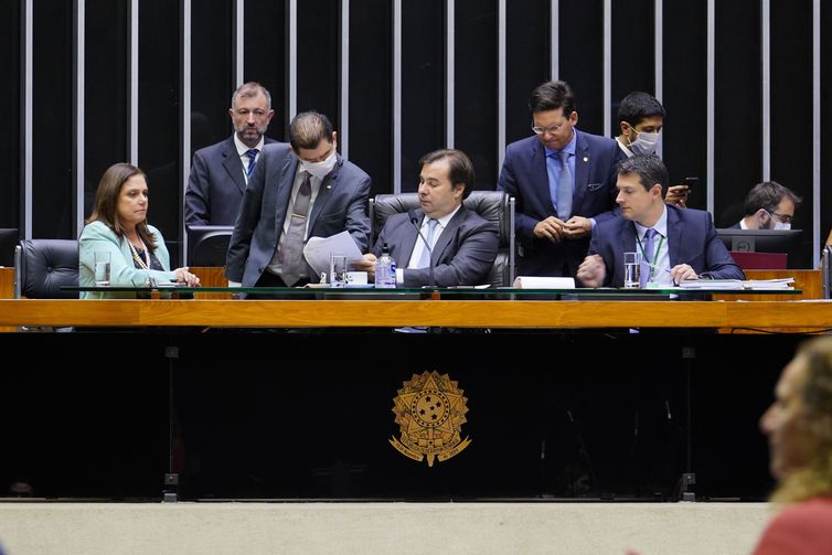 Presidente da Câmara, Rodrigo Maia, conduziu sessão virtual da Casa Pablo Valadares/Câmara dos Deputados