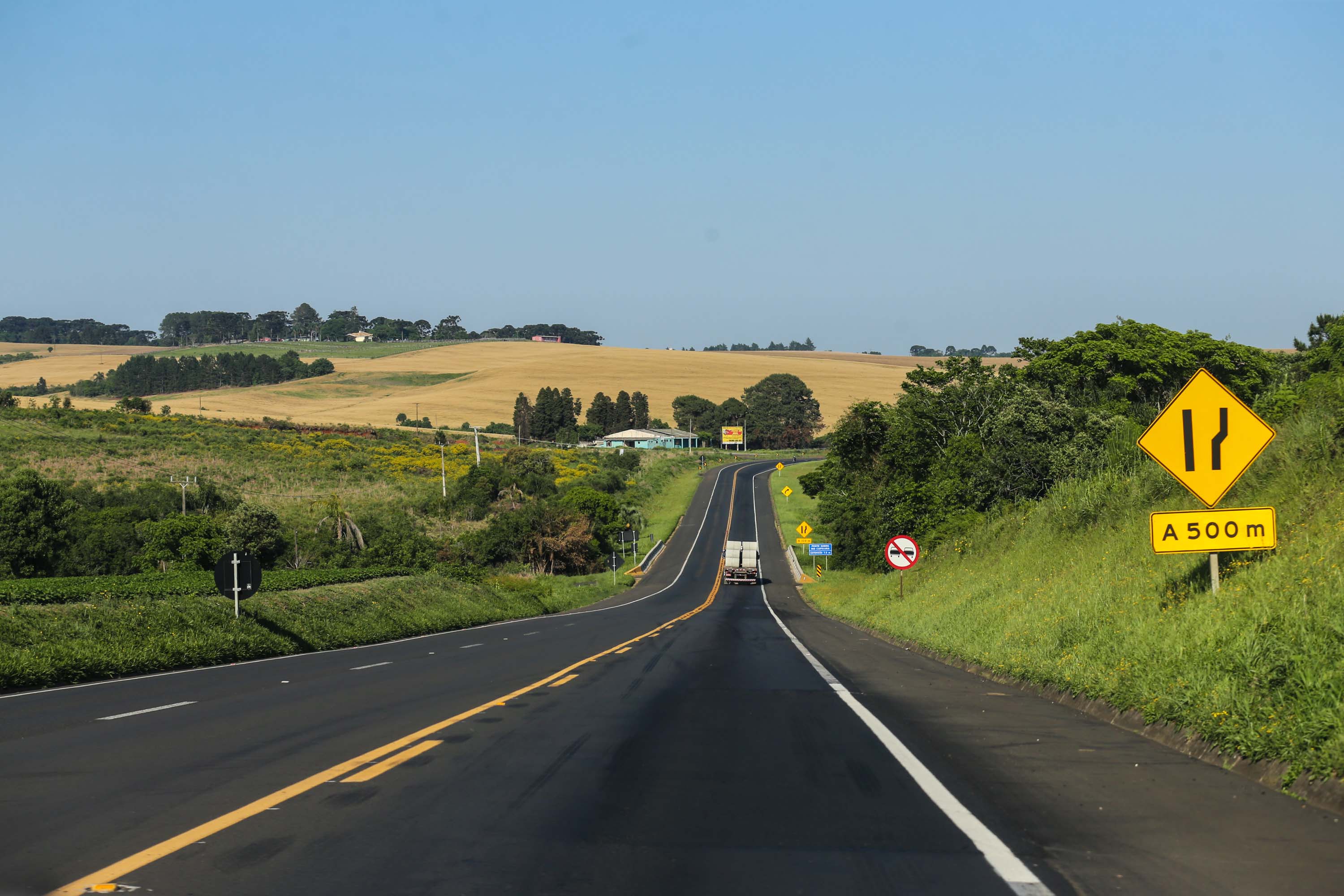 Estrada, BR 277, terceira faixa  Foz do Iguaçu, 30/10/2019 -  Foto: Geraldo Bubniak/AEN
