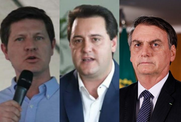 Santin Roveda, Ratinho Júnior e Jair Bolsonaro