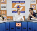 Defesa Civil de SC mantÃ©m alerta de chuva intensa atÃ© a madrugada desta quinta
