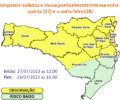 Defesa Civil emite Aviso MeteorolÃ³gico para temporais isolados e chuva intensa