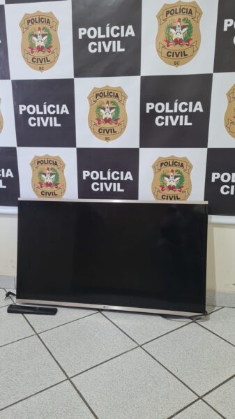 Polícia Civil de Porto União recupera televisão furtada