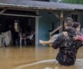 Um ciclone extratropical atingiu o Rio Grande do Sul. Militares do Comando Militar do Sul trabalham ininterruptamente em apoio Ã s equipes do Corpo de Bombeiros/RS e da Prefeitura local no resgate de milhares de famÃ­lias ilhadas em suas casas na cidade de Esteio