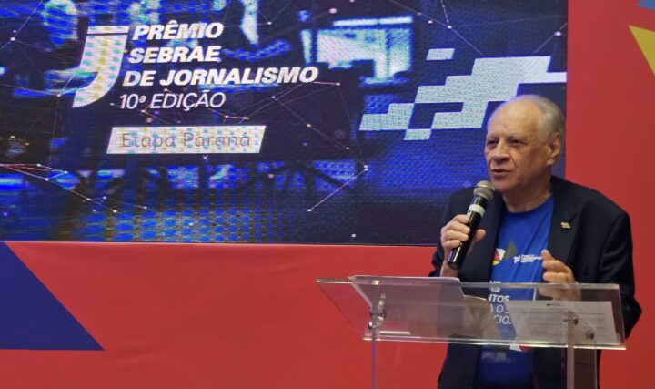 Presidente do Conselho Deliberativo do Sebrae/PR, Ercílio Santinoni, discursou durante a premiação