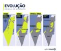 TerritÃ³rio israelense foi se expandindo com o passar dos anos. Ao mesmo tempo, os palestinos foram perdendo espaÃ§o na regiÃ£o