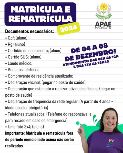Foto: Divulgação/APAE