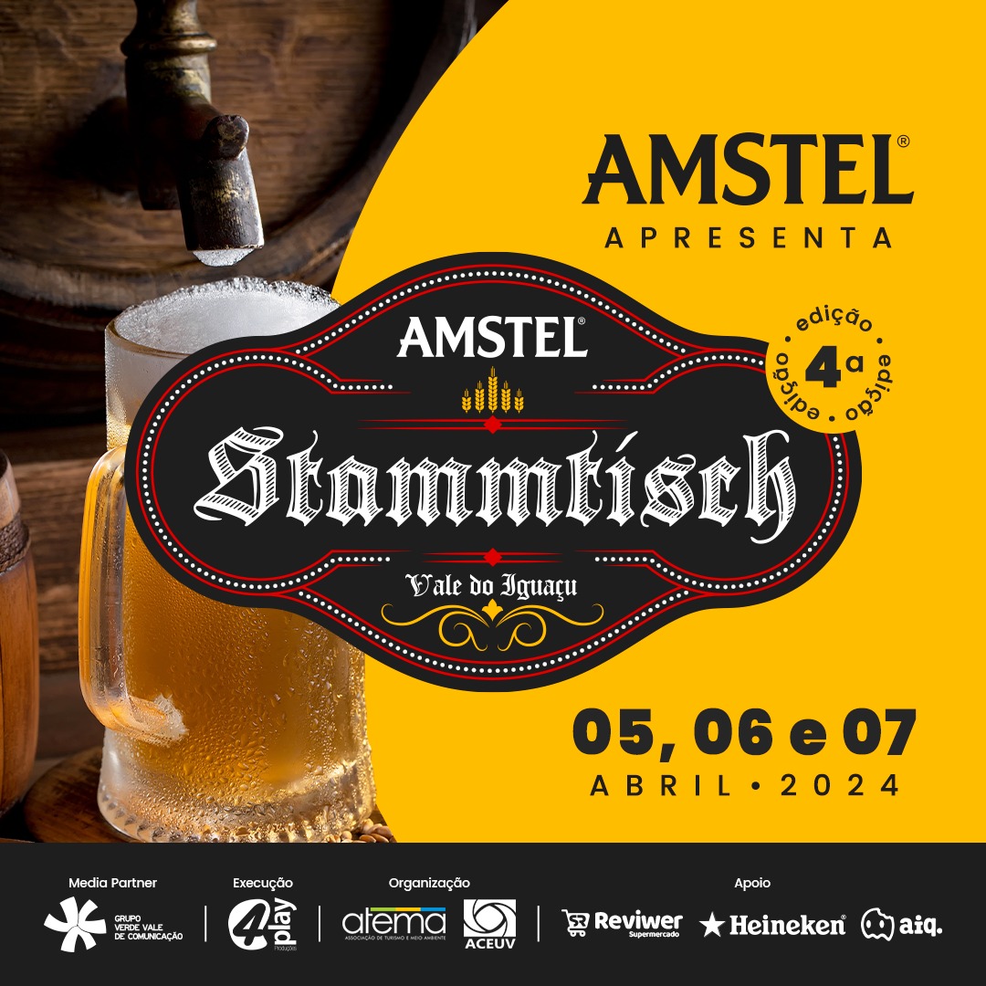 Confirmada a data da 4ª Amstel Stammtisch Vale do Iguaçu; confira