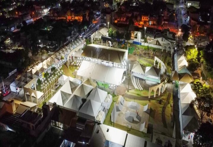 Vista aérea da Quermesse de Inverno em Matelândia (PR) | Foto: Prefeitura de Matelândia