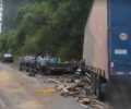 DesnÃ­vel na pista pode ter causado acidente na BR-476