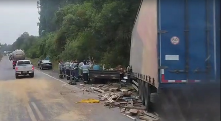 Desnível na pista pode ter causado acidente na BR-476