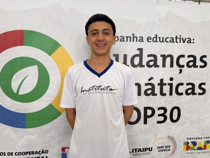 Estudante Paulo Mendonça Rodrigues do Instituto de Educação Estadual de Maringá | Foto: Adilson Borges/Itaipu Parquetec