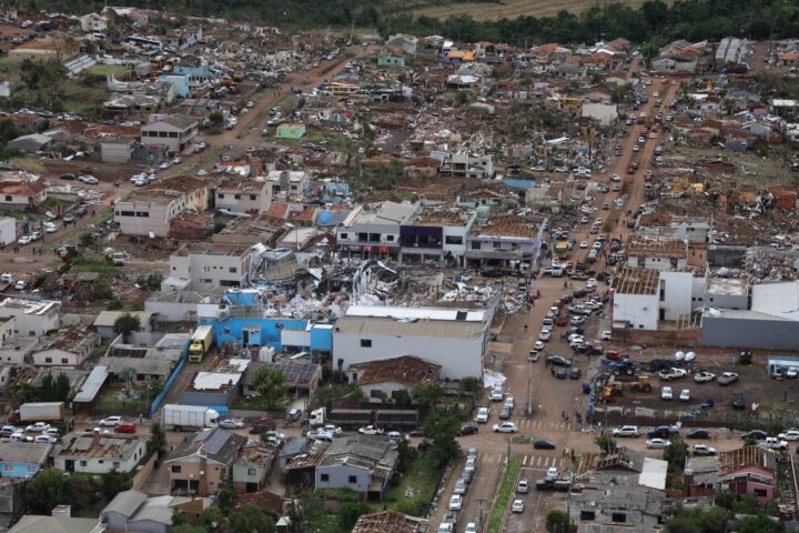 Vista aérea do município na manhã deste sábado, 08 | Foto: Jonathan Campos/AEN