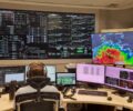 DC-IPU com a nova tela de monitoramento meteorolÃ³gico, exibindo um evento intenso ocorrido em 16 de outubro deste ano | Foto: Darlan Ioris/ItaipuÂ Binacional