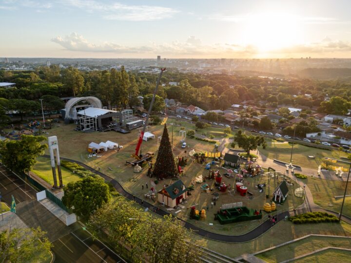 Já está quase tudo pronto no Gramadão da Vila A para receber o Natal da Família | Foto: William Brisida/Itaipu Binacional