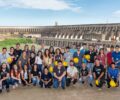 Grupo de estagiÃ¡rios da Itaipu no Mirante Central, em 2020 | Foto: Rubens Fraulini/Itaipu Binacional
