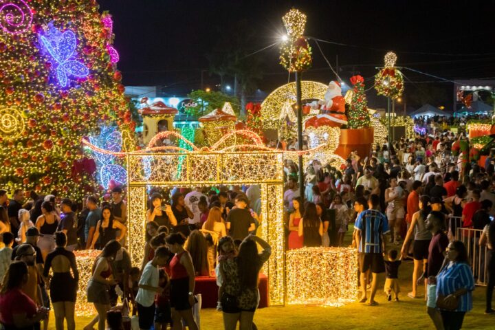 200 mil lâmpadas iluminaram o Natal no Gramadão | Foto: Jean Pavão/Itaipu Binacional