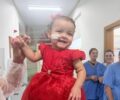 BebÃª internada desde o nascimento deixa hospital apÃ³s 400 dias em CriciÃºma