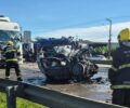 VÃDEO: Engavetamento com cinco veÃ­culos deixa trÃªs mortos na BR-101 em ItajaÃ­