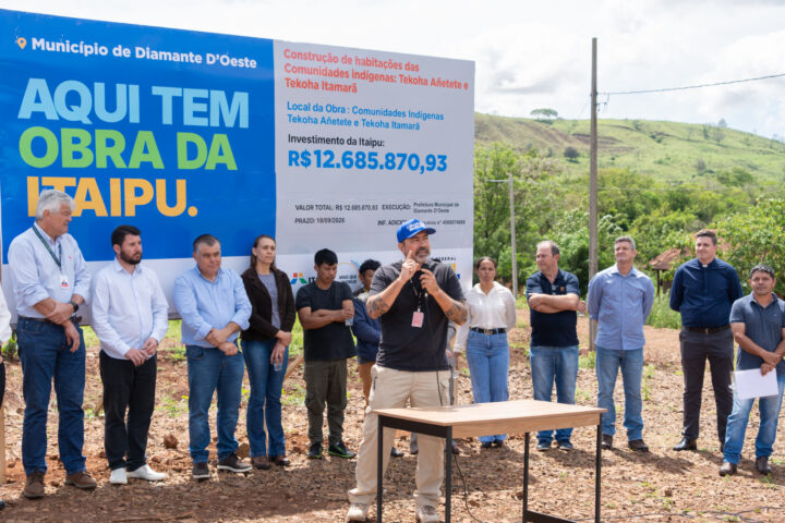 Itaipu investe na construção de casas nas aldeias Tekoha Añetete e Tekoha Itamarã, em Diamante D'Oeste | Foto: Sara Cheida/Itaipu Binacional