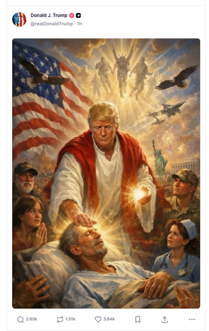 Trump chama Papa Leão XIV de “fraco” e posta foto de si mesmo como Jesus